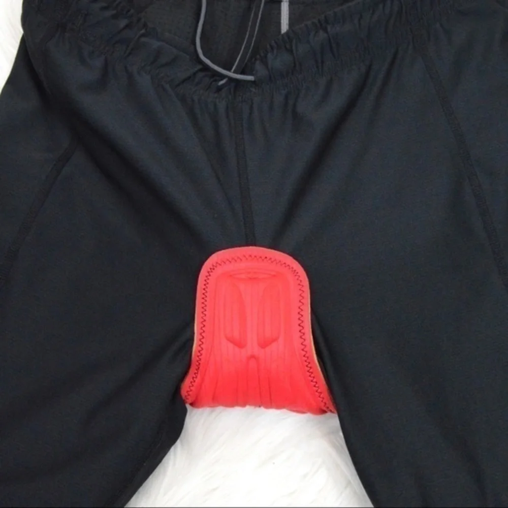 QOR Men’s Padded Cycling Shorts, Deep Charcoal Gray/Black -‎ Size Small